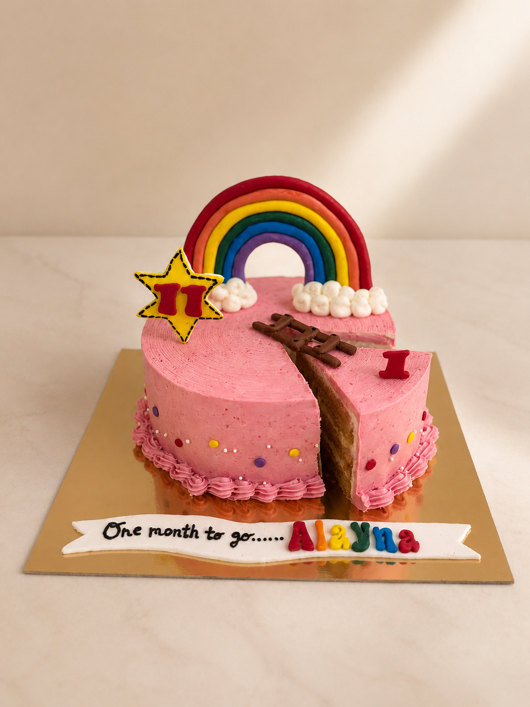 Rainbow Milestone Cake
